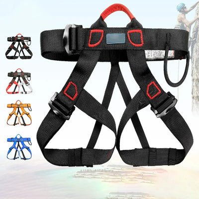 Outdoor Rock Climbing Harness Professional Sports Harnesses Waist Support Half Body Safety Belt Aerial Survival Mountain Tools