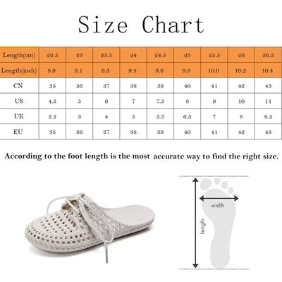 Women's Flip-flops Slippers 2023 Summer Shoes for Women Sandals Fashion Hollow Out Breathable Beach Shoes Lace-up Ladies Slipper