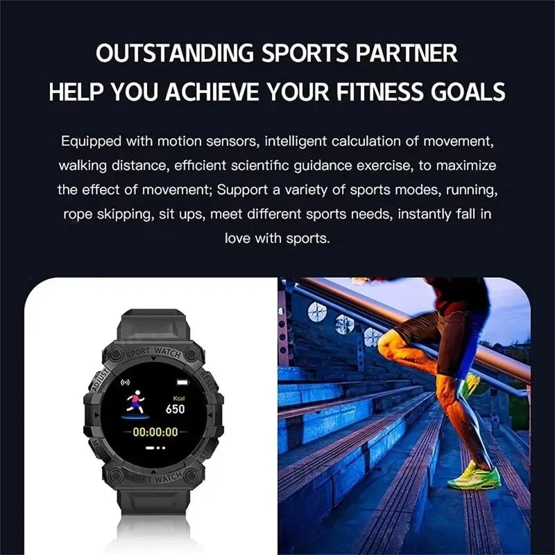 Smart Watches Men Women Bluetooth Smartwatch Round Touch Smart Bracelet Fitness Bracelet Connected Watches for Ios & Android
