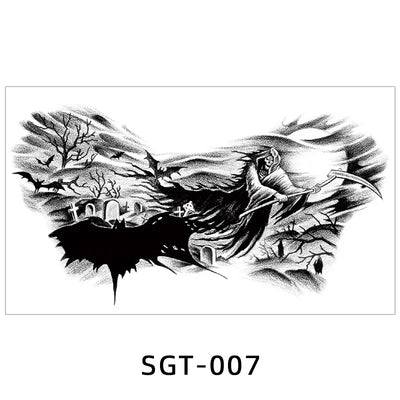 Temporary Tattoos Men Shoulder Tattoos Large Chest Body Sexy Tattoo Sticker Waterproof Tatoo Fake Make Up Pattern Stickers