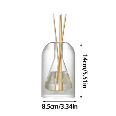 Aromatherapy Diffuser Bottle Glass Essential Oil with Diffusers Sticks Storage Containers Transaprent Modern Home Decorations