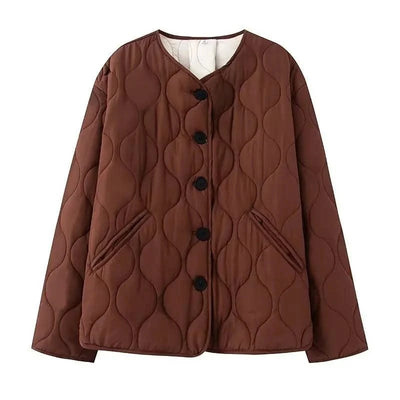 Bomber Jackets Women's Coat Casual Loose Outwear Long Sleeve Top With Button
