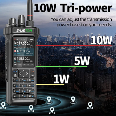 BAJETON BJ-9000 GPS APRS Walkie Talkies 10W CB 27Mhz CB/SSB/HF Receive Bluetooth Programming NOAA ShortWave For RT-950 Ham Radio