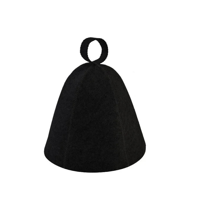 Sauna Hats Thicken Wool Felt Shower Cap Hair Turban Quickly Towel Drying Hats Felt Sauna Hat Men Dry Sauna Cap for Man