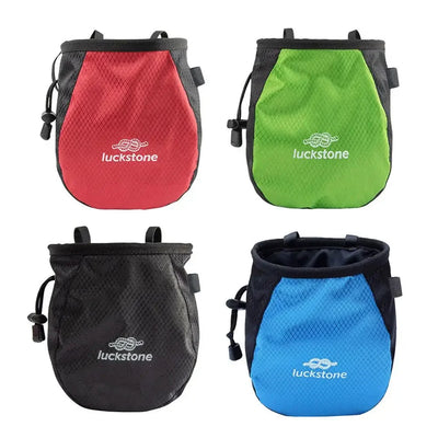 Bouldering Chalk Bag Storage Pockets Rock Climbing Chalk Bag with Chalk Brush Magnesium Powder Bag for Climbing Weightlifting