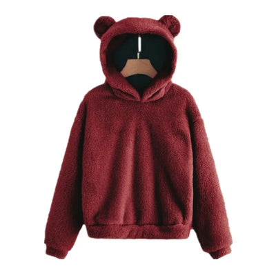 Winter Pullover Sweater Women Tops Boho Cap Cut Warm Casual Long Sleeve Pull Female Solid Hooded Sweaters Pullovers