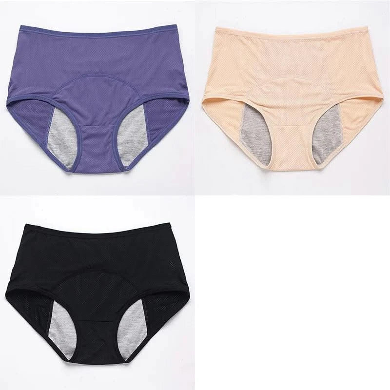 3pcs/Set Leak Proof Menstrual Panties Women Period Underwear Sexy Pants Physiological Underwear Plus Size Waterproof Briefs