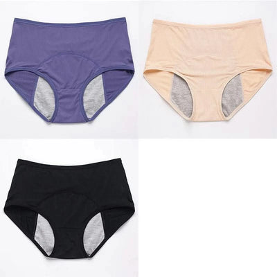 3pcs/Set Leak Proof Menstrual Panties Women Period Underwear Sexy Pants Physiological Underwear Plus Size Waterproof Briefs