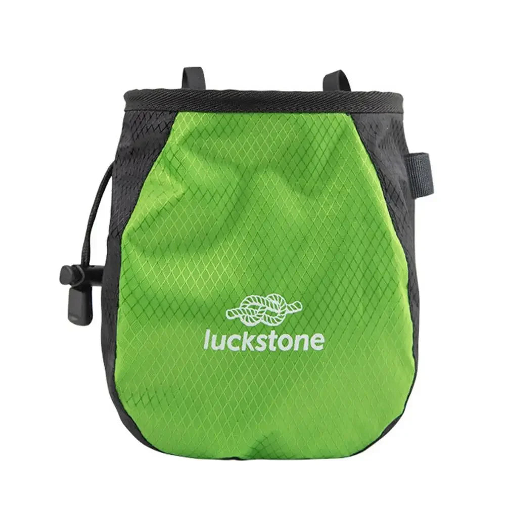 Bouldering Chalk Bag Storage Pockets Rock Climbing Chalk Bag with Chalk Brush Magnesium Powder Bag for Climbing Weightlifting