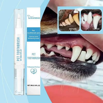 Pet Toothbrush Pen Teeth Clean Fresh Breath Pet Toothbrush Paste Brush One Easy To Use Cat Tooth Brush ToothbrushSet Accessories