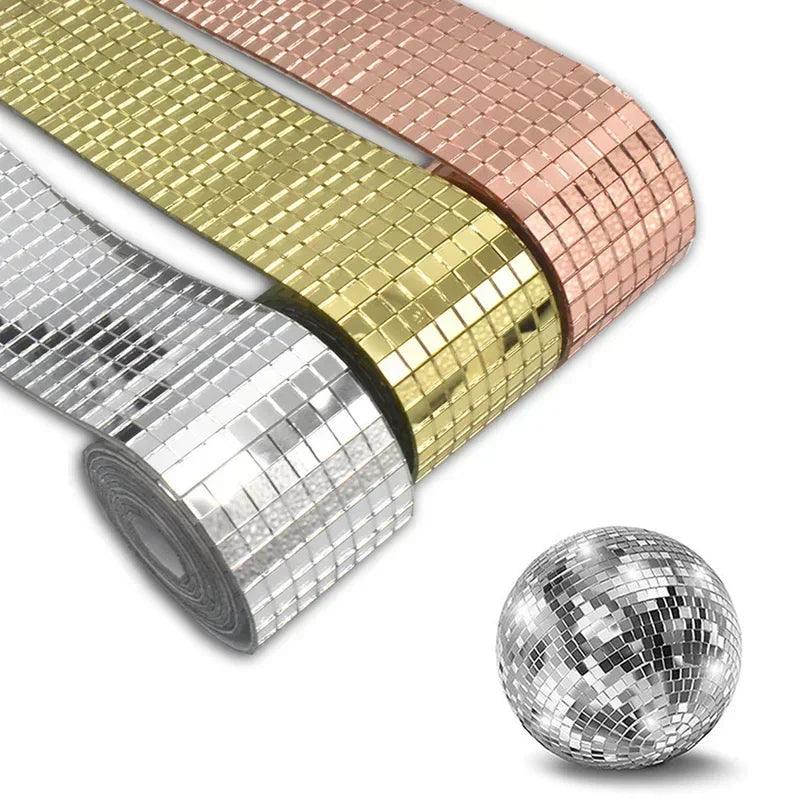 Mirror wall sticker self-adhesive mini square mosaic tiles stickers for home bathroom decor wedding bar diy disco ball