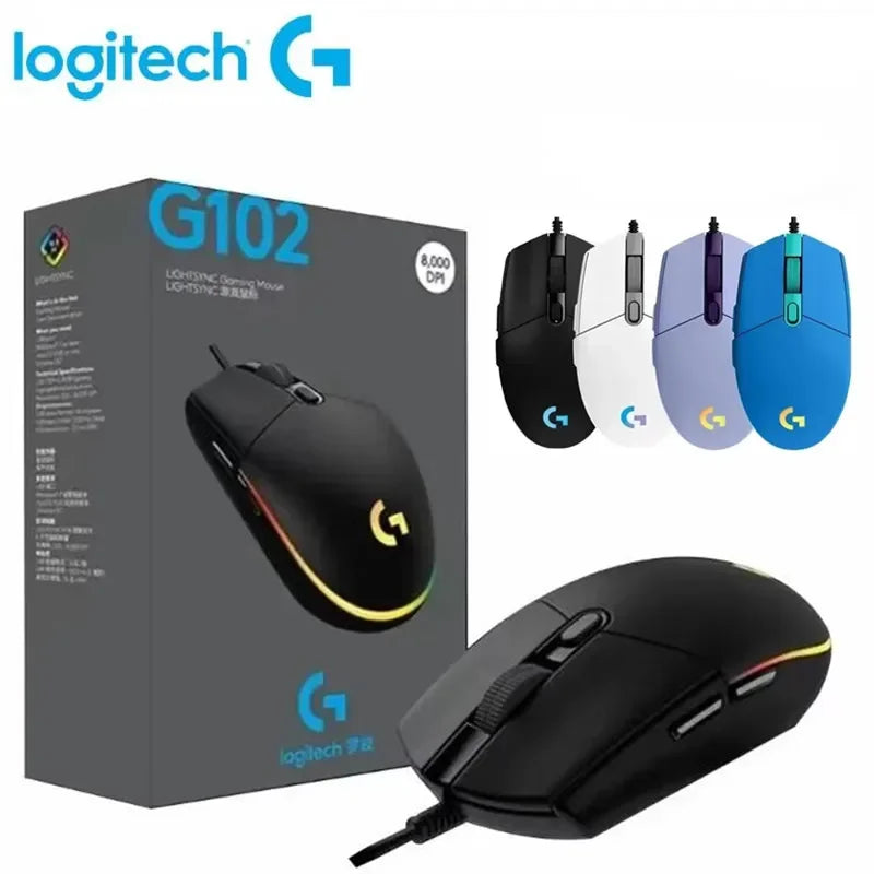 Logitech G102 Wireless Ergonomic Mouse 2.4G Superlight - No Programmable Buttons for Notebook Office Desktop Gaming