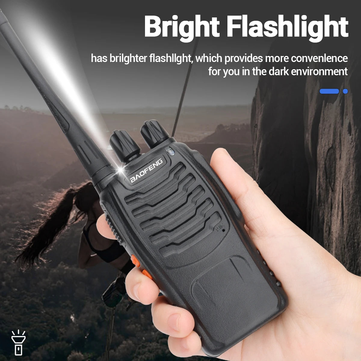 Baofeng BF-88E Pro Walkie Talkie Wireless Copy Frequency Long Range UHF 400-470MHz Portable Ham Two Way Radio for Hunting