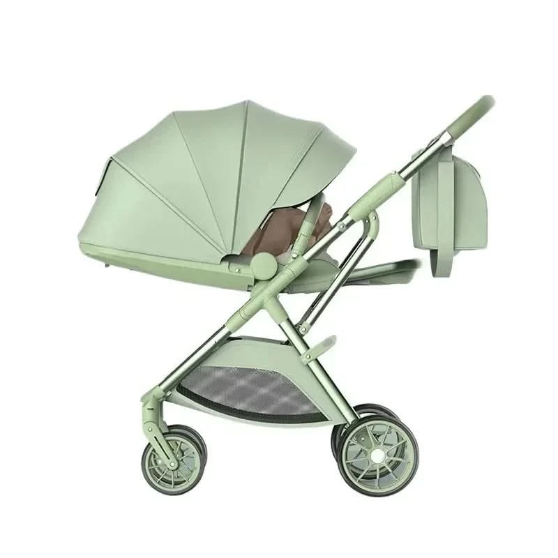 Portable High-view Baby Stroller Two-way Portable Baby Stroller Foldable Children's Four-wheel Baby Stroller 0-3 Years Old