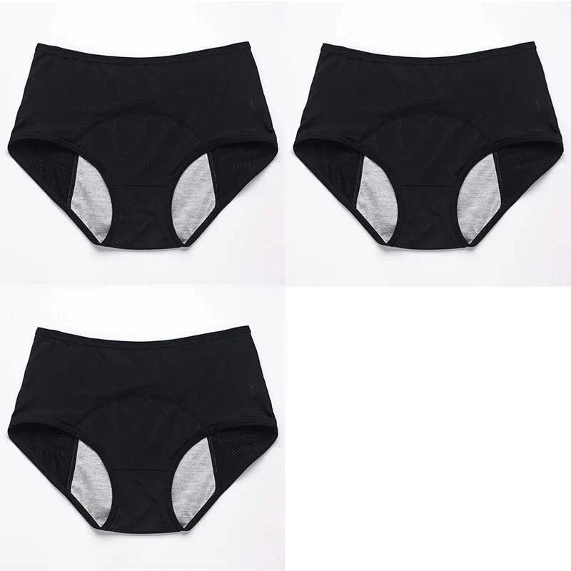 3pcs/Set Leak Proof Menstrual Panties Women Period Underwear Sexy Pants Physiological Underwear Plus Size Waterproof Briefs