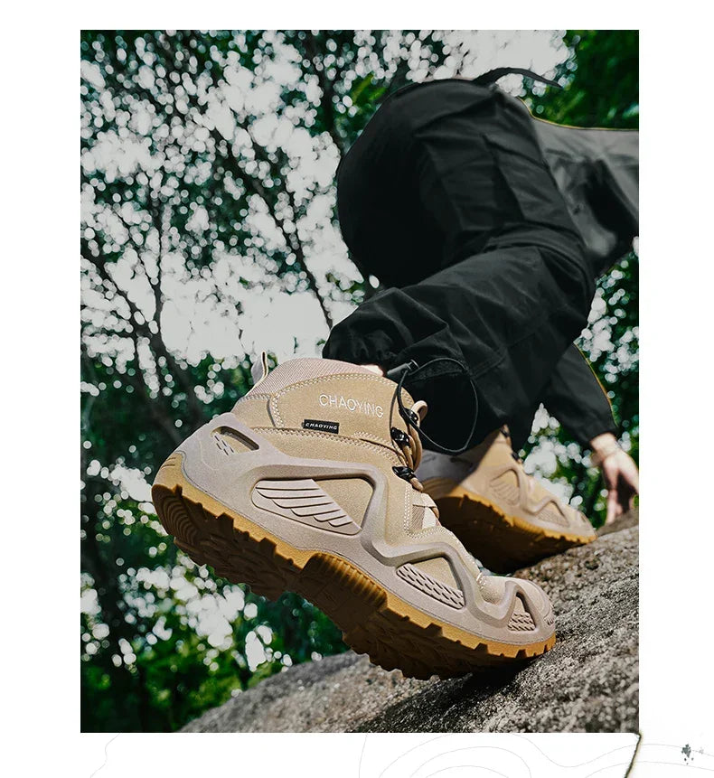 Climbing Hiking Shoes Ankle Men Outdoor Boots Men Tactical Boots Army Boots Mens Military Desert Waterproof Work Safety Shoes
