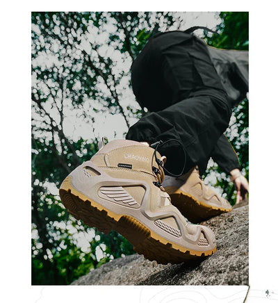 Climbing Hiking Shoes Ankle Men Outdoor Boots Men Tactical Boots Army Boots Mens Military Desert Waterproof Work Safety Shoes