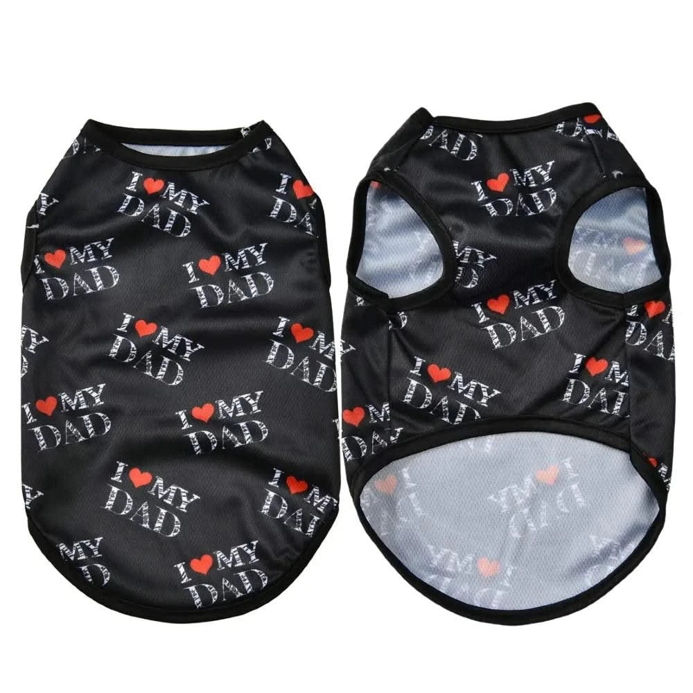 Summer Dog Clothes Small Large Dogs Cats Breathable Pet Mesh Clothing Puppy Vest Lightweight T-shirt Comfortable Pets Costume