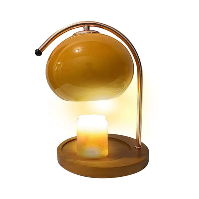 Wooden Base Candle Warmer Lamp with Timer Nordic Candle Wax Lamp Dimmable Modern Wax Melting Light for House Office Decoration