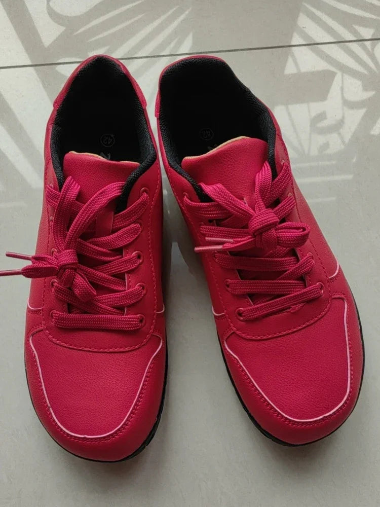 ZZFABER Leather Barefoot Shoes Soft Minimalist Sneakers for Women Men Casual Shoes Unisex Sneakers