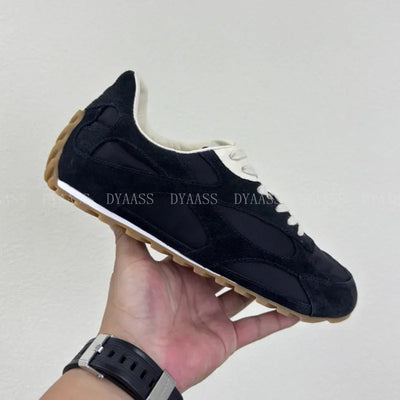 2025 Designer Women Sneakers Casual Shoes Women Men Lace Up Round Toe Flats Non Slip Comfort Concise  Mixed Color Walking Shoes