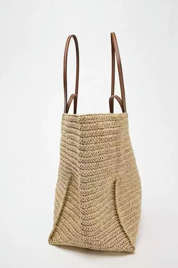 2025 women handbags handmade woven summer beach bag big shopper purses large capacity straw tote designer