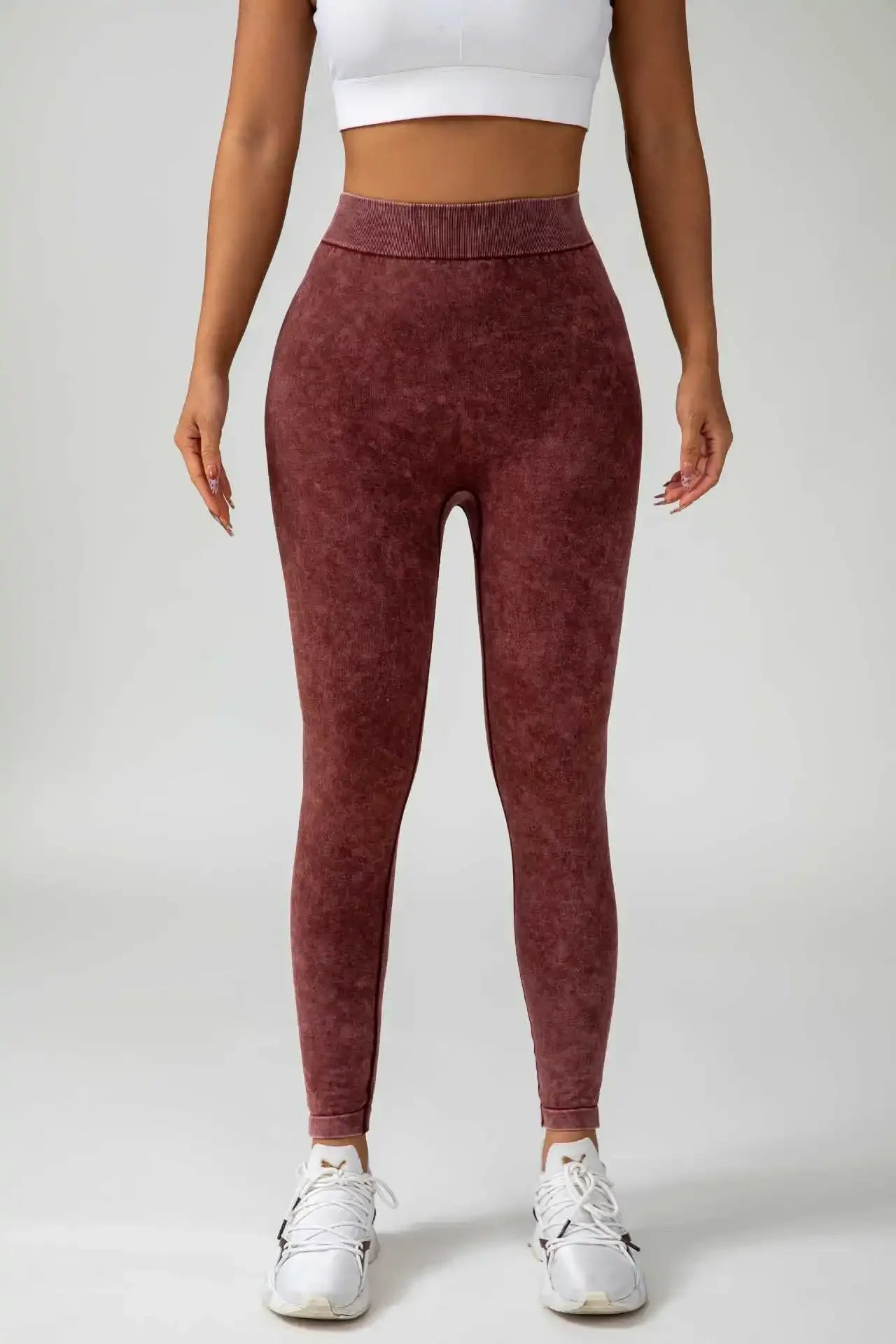 Women BUM Low V-Back Scrunch Butt Leggings Acid Wash Denim Blue Women High Stretch Sports Yoga Pants Women Gym Cycling leggings