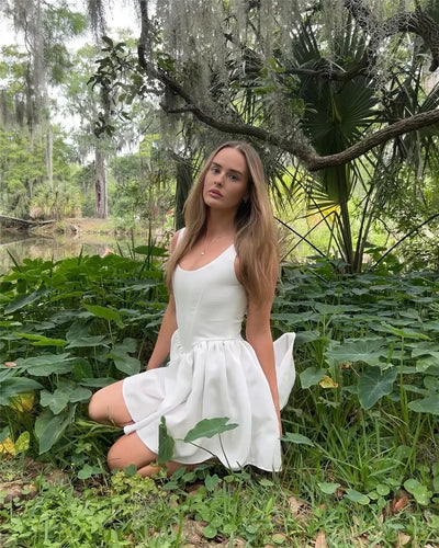 Summer clothes women 2024 short dresses women evening party dresses white bodycon mini dress birthday dresses luxury fish bone