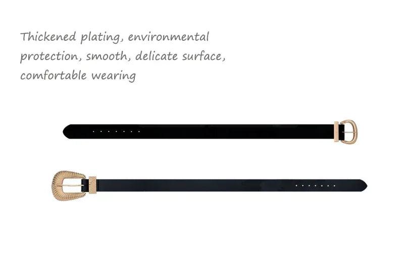Genuine leather vintage buckle strap belts for women| jeans casual dress ladies girls