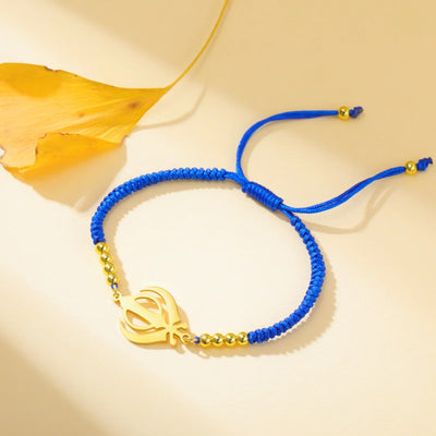 Lucktune Khanda Sikh Faith Bracelet for Women Men Stainless Steel Vintage Indian Sword Lucky Bracelet Spiritual Jewelry Gift
