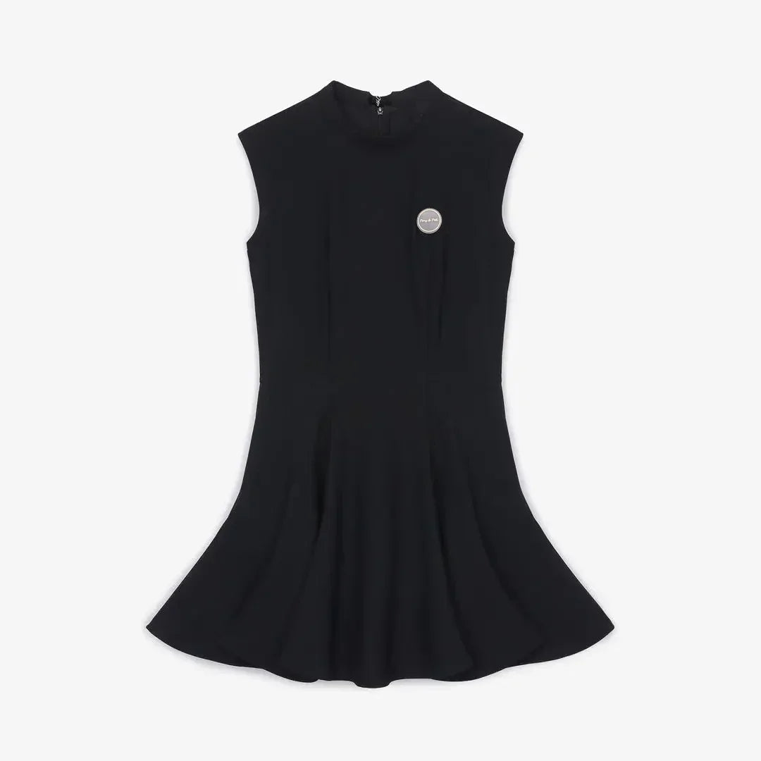 Women Golf Dress Sleeveless Outdoor SportsSlim Fit Sexy Dress Beige Black Outfit Women Clothes