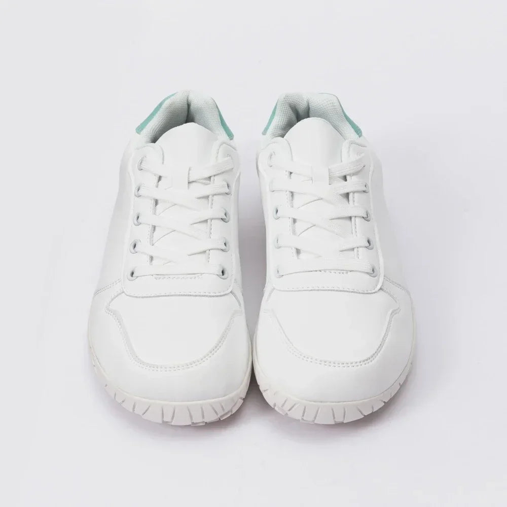 ZZFABER Leather Barefoot Shoes Soft Minimalist Sneakers for Women Men Casual Shoes Unisex Sneakers