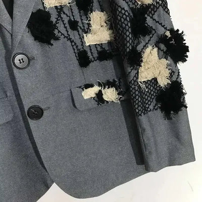 PFHQ Autumn Texture Design Niche Men's Blazers Streetwear Outdoor Patchwork Sports Baggy High Quality Delicacy Suit Coat 21Z1391