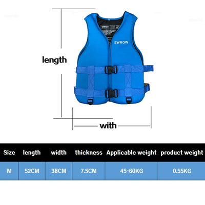Wake Surfing Impact Vest CE Approved Neoprene Life Jacket Wakesurf Comp Vest surf But Great for All Other Watersports Activities