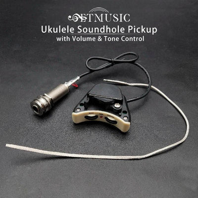 Ukulele Soundhole Pickup with Volume & Tone Control with High Sensitive Slim Silver Piezo UKulele Parts