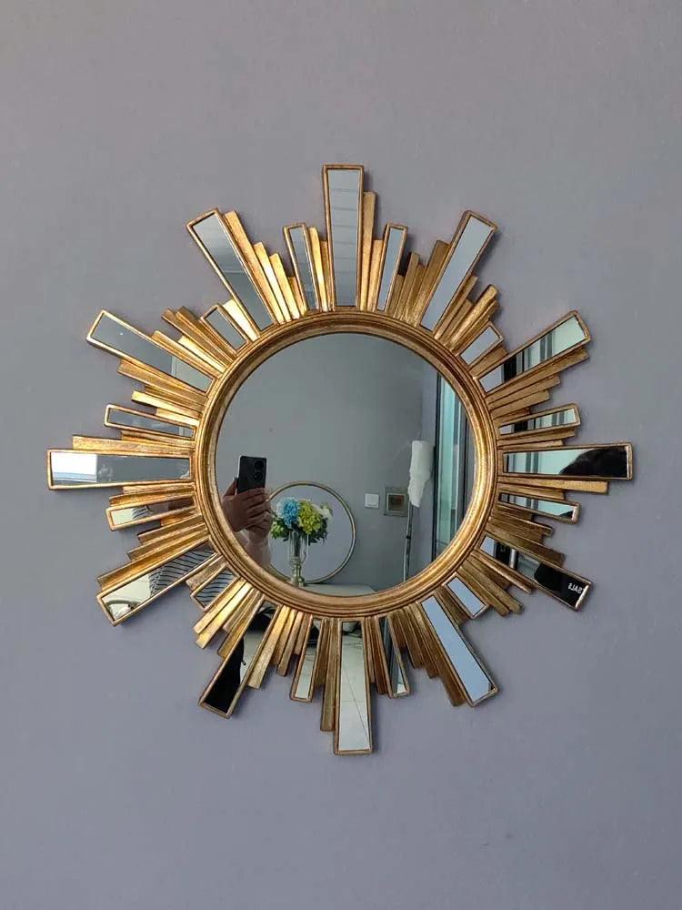 Living room luxury mirror design aesthetic european unique xenomorph vintage irregular espelhos decorativos home decor