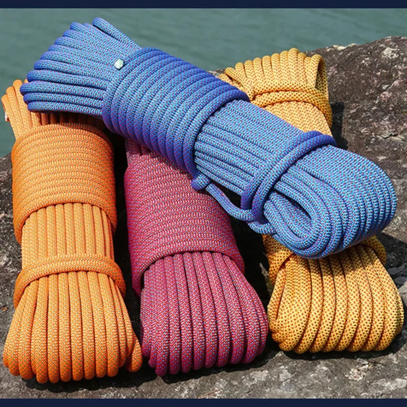 8mm Climbing Rope Outdoor Tree Rock Equipment Mountaineering Lifeline Emergency Survival Safety Gear Escape Rescue Static Rope