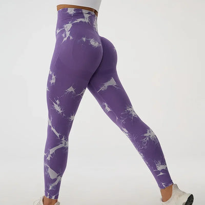 Tie Dye Seamless Leggings for Women Autumn