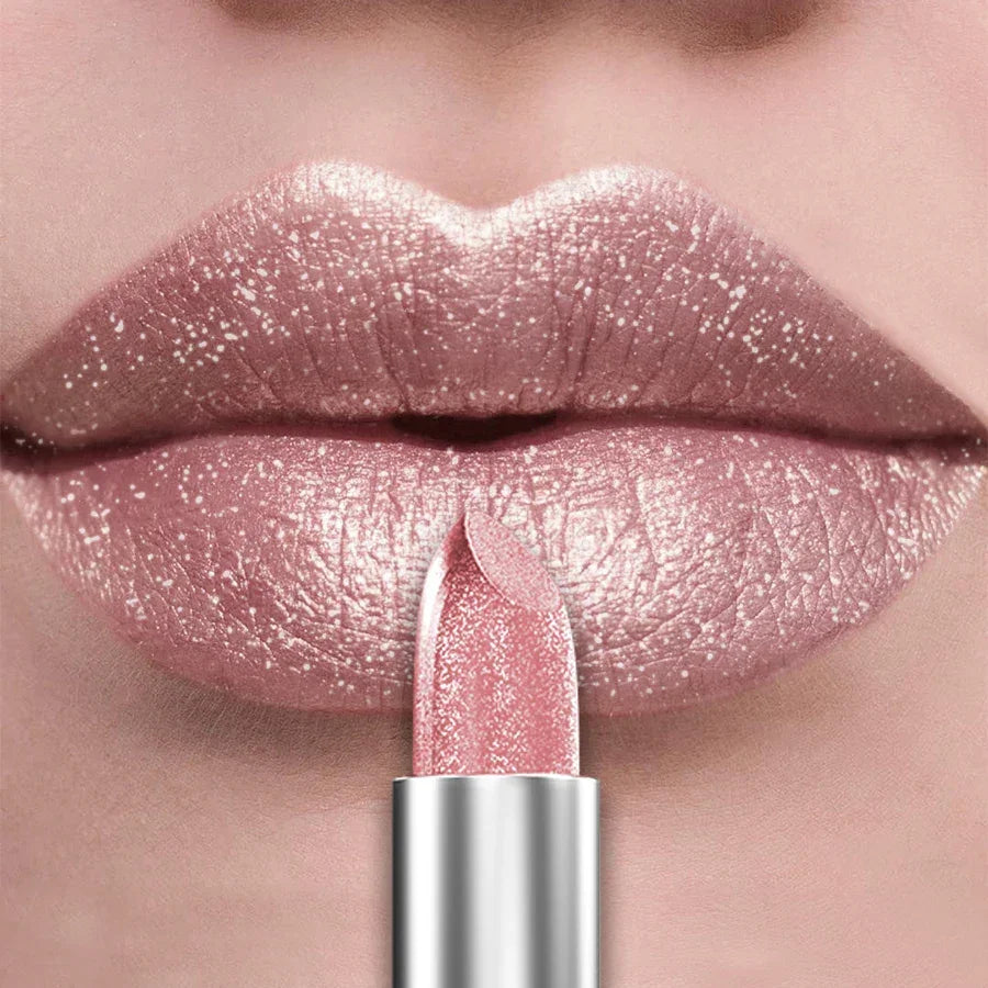 21Colors Bold & Intense Glitter Shiny Metallic Lipstick Pearlescent Lip Tint,Long Lasting Lip Senior Matte Lip Makeup Gifts for