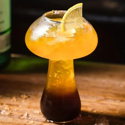 Creative Mushroom Cocktail Glass Cups Transparent drinks Beer Wine Glasses Coffee Cups Drinkware for Bar Parties Home Drinking ﻿