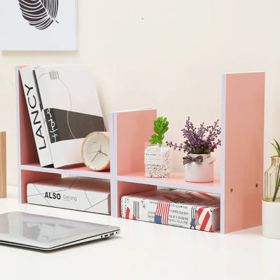 Student Desk Organizer, Flexible Magazine Organizer, Bookshelf, Stationery Storage Stand, Standing Desktop Shelf Kitchen Storage