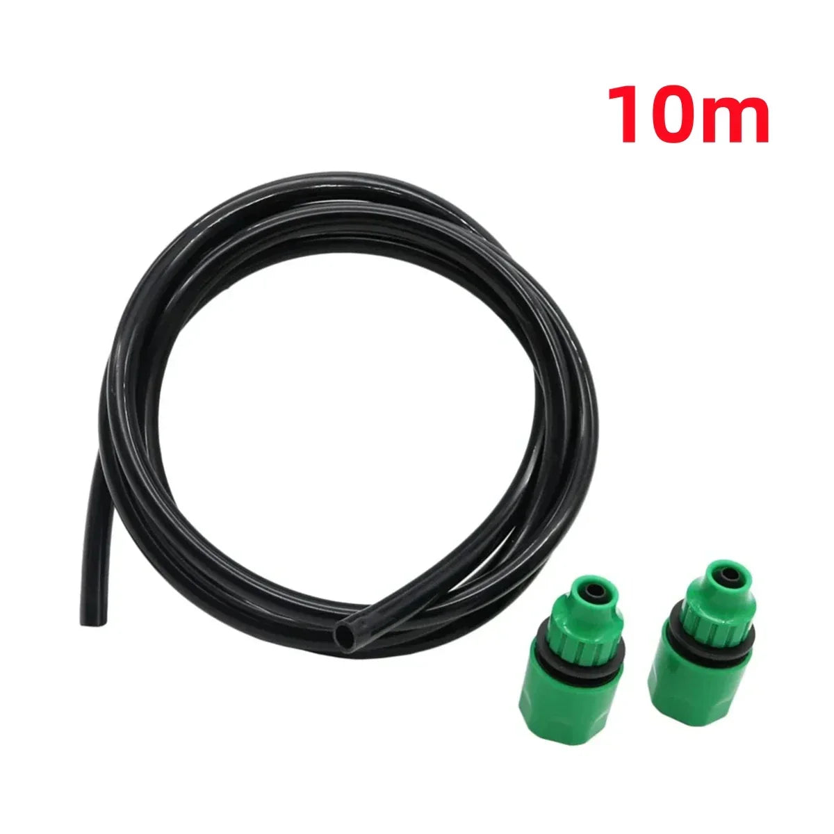 Garden Irrigation Black Hose Gardening Watering Hose 8/11 mm Flexible Water Pipe 5m/10m/20m 3/8" Pipe with Quick Connector 1 Set