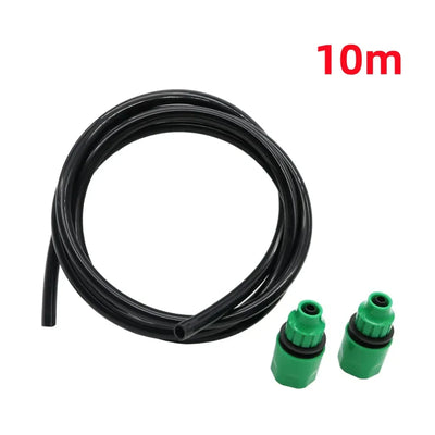Garden Irrigation Black Hose Gardening Watering Hose 8/11 mm Flexible Water Pipe 5m/10m/20m 3/8" Pipe with Quick Connector 1 Set
