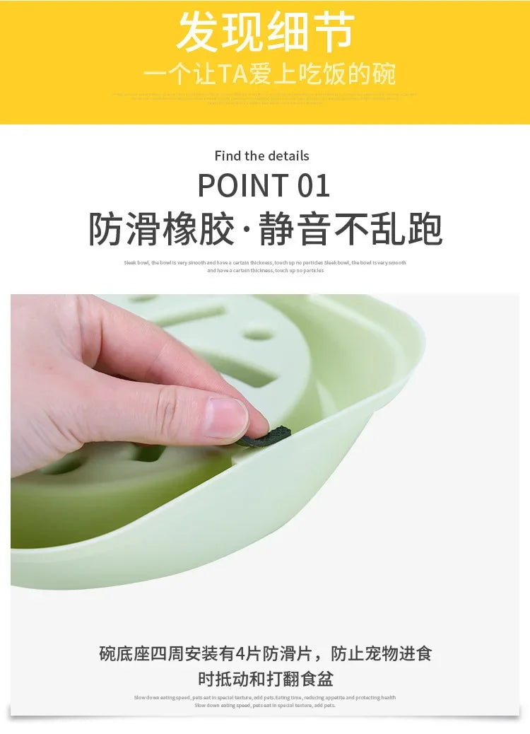 Portable Pet Dog Supplies, Puppy Feeding Food Dish, Slow Down Eating Feeder Bowl to Prevent Obesity, Dropshipping, 2023