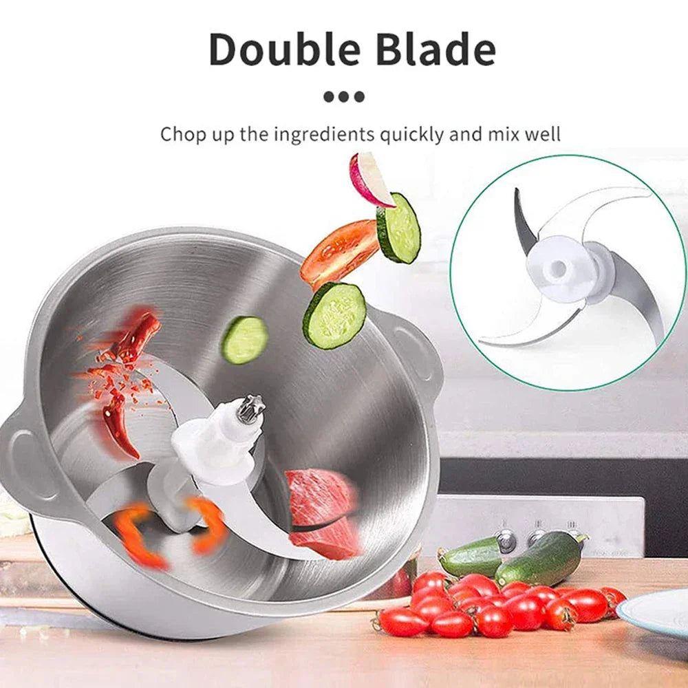 Sokany Household Small Meat Grinder, Electric Food Processor, Vegetable Grinder, Multifunctional Mixer, Fast And Slow Dual Speed