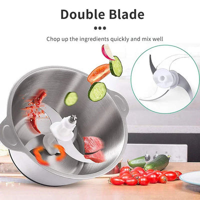 Sokany Household Small Meat Grinder, Electric Food Processor, Vegetable Grinder, Multifunctional Mixer, Fast And Slow Dual Speed