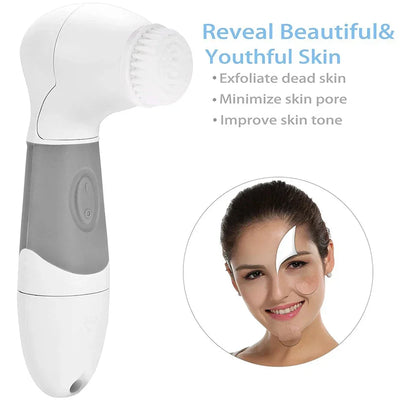 Face Cleansing Brush Vibration Body Exfoliator Facial Cleanser Bath Massage Brush Blackhead Acne Remover Wash Device Skin Care