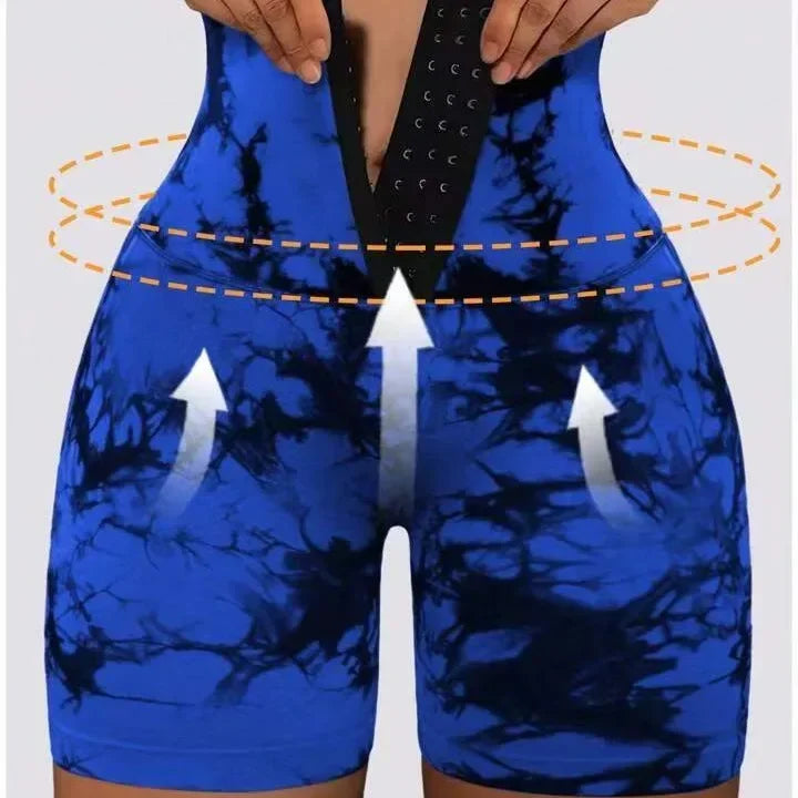 Women Tie Dye Leggings Seamless Knit