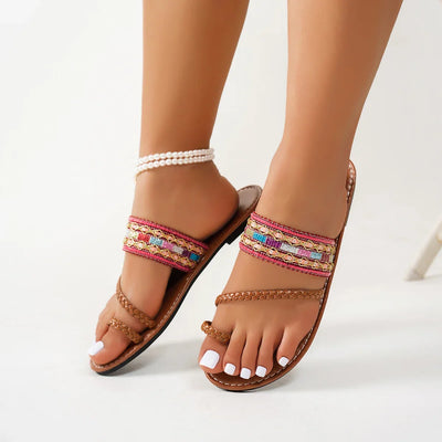 2025 Summer Women Flip Flops Casual Holiday Comfortable Non-slip Lightweight Indoor Outdoor Beach Square Head Flat Sandals 230