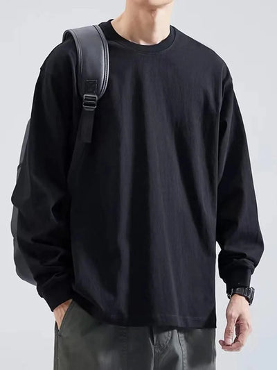 Men's Long Sleeve Cotton Loose Fit T Shirts|  Tees | Tanks | Casual & Classic Moisture Wicking Heavyweight T-shirts for Men